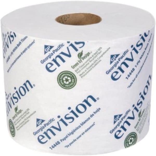 Envision GPC14448-01 1-Ply Roll Bath Tissue, White, 48PK GPC14448/01 - main